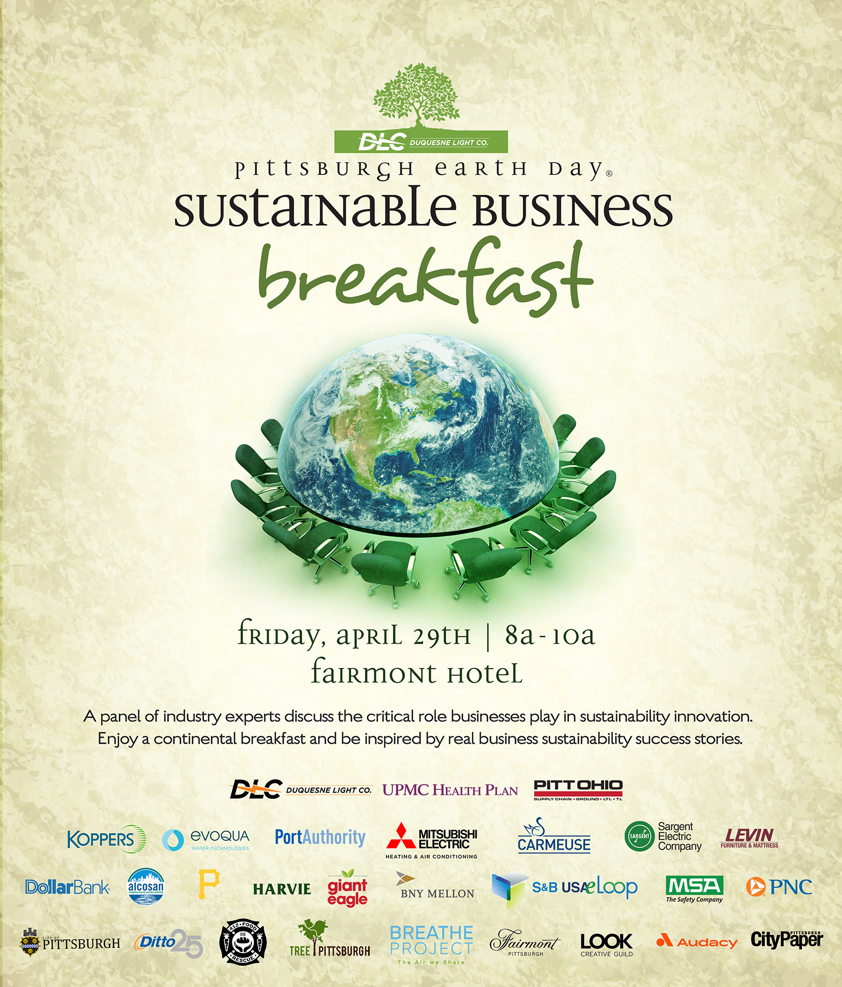 Pittsburgh Earth Day Sustainable Business Breakfast at The Fairmont Pittsburgh