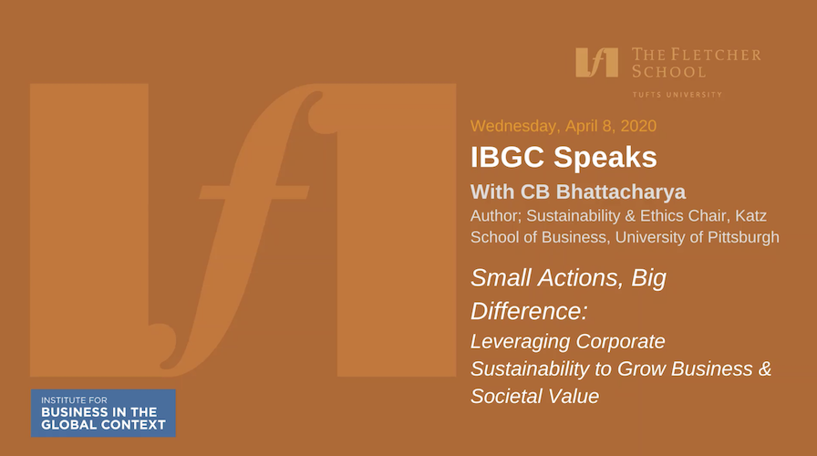 IBGC Speaker Series Presents: CB Bhattacharya