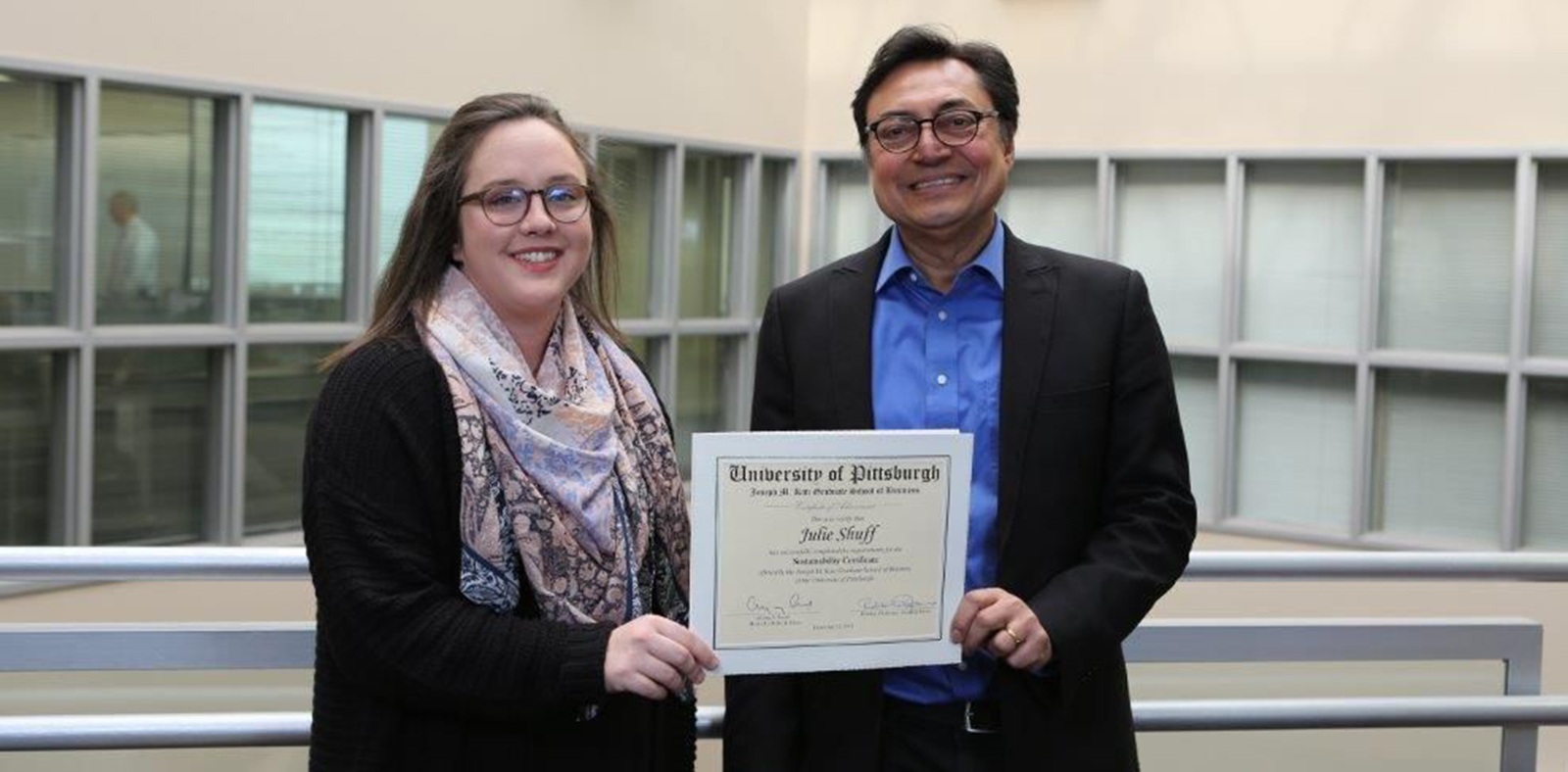 Julie Shuff Earns First Sustainability Certificate